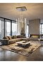 Modern Lighting, Chandelier, Light, Modern chandelier, Chrome Color, D:60+100*10 cm, H:200 cm,Suitable for stairs, villas, lobby, living room, Adjustable height - 2