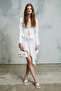 Lumale Women's Soft Textured Body-Fitting White Shirt with Lace Closure Detail - 3