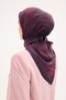 Velora Scarf Watercolor Pattern Dark Plum 90X90 - 4