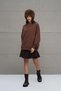 Brown Slogan Oversize Sweatshirt 18217 - 2