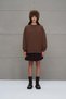 Brown Slogan Oversize Sweatshirt 18217 - 4