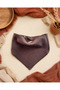 Brown 4-Layer Muslin Baby Drool Bib with Snap Fasteners Soft Baby Bib - 2