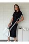 Cross-Striped Washable Modal Dress - 8