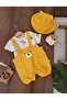 Dog Printed Hat, Snap-On Shoulder Bodysuit and Summer Salopet Baby Boy Set