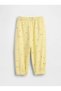 Gap Baby Girl Floral Print Elasticated Sweatpants 6 Months-5 Years Yellow - 3
