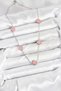 316L Steel Chain Silver Color Pink Baby Boy Clover Women Necklace - 2