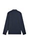 Short Sleeve Faded Fabric Navy Blue Sweatshirt - 2