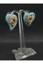 Love Themed Blue Enamel Women's Steel Titanium Earrings with Heart and Flower Figures Summer Stylish Style New Gift Jewelry Accessory - 4