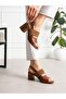 Norvian Tan Heeled Women's Sandals - 3