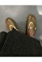 Gold Women's Mesh Detail Ballerinas