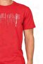 6125 Men's Short Sleeve Crew Neck Pajama Set-Red - 2