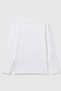 6-14 Summer Girls' White Glitter Logo Printed Cotton T-Shirt White - 3
