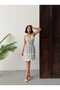 Women's Halter Neck Lace Trim Polka Dot Gipe Dress - 3