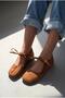 Belith Tan Suede Women's Ballerinas - 5