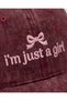 I'M Just a Girl Embroidered Printed Hat / "I'M Just a Girl" Embroidered Printed Baseball Washable Cap - 3