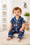 Baby Boy Sporty Patterned Short Sleeve Pajama Set - 2
