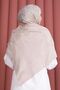 Premium Patterned Jacquard Shawl Series Cream - 3