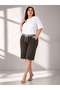 Plus Size Elastic Waist Lace-Up Floral Embroidered Denim Women's Capri - 4