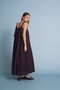 Pleated Maxi Dress Brown - 3