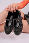 Women's Safety Helmet Crystal Stone Casual Shoes Ballerinas - 3