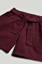 Burgundy Cotton Shorts - 2