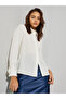 Off White Faux Pearl Trim Shirt