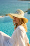 Women's Summer Hat with Scarf Detail