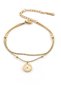 Steel Gold Enamel-Clover Detail Bracelet