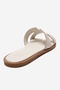 Biora Ecru Genuine Leather Women's Slippers - 5