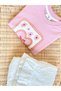 Girl's Scallop Fabric Pants + T-Shirt Set - 5
