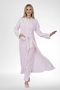 Women's Plus Size Floral Patterned Long Sleeve Buttoned Pajama Set: 3 Pieces (Bottom, Top, Long Robe) 3-Piece Set 100% Cotton