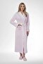 Women's Large Size Floral Patterned Short Sleeve Dressing Gown Nightgown 2-Piece Set %100 Cotton - 4