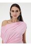 Rochie midi de damă roz pal - 3