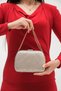 Gold Wavy Women's Wedding Evening Dress Event Clutch Bag