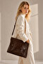 Waterproof Patent Leather Laptop Bag 15-17 Inch Compatible Stylish Black Briefcase with Shoulder Strap