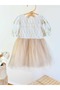 Latte Guipure Detailed Girls' Dress - 2
