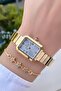 Rectangular Women's Wristwatch - Adjustable Steel Band - Comes with Bracelet Gift - 2
