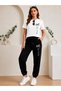 T-Shirt Tracksuit 2-Piece Combination Long Ribbon Printed Women's / Girls' Model
