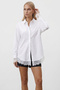 Oversized Poplin Shirt with White Skirt and Lace Detail on Cuffs Alc-X15447 - 3