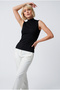 Ultra Premium Soft Women's Black Sleeveless Bodysuit - 2