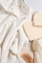 100% Cotton Terry Cloth Baby and Child Bathrobe Towel and Goat Hair Brush Comb Pouch Set (Leaf) - 4