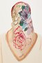 Floral Pattern Twill Pure Silk Scarf 9220D 35 - 4