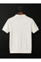 Summer (Cool Yarn) Polo Collar Men's Knitwear T-Shirt White (Suitable for Father-Son Combination) - 3