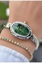 Bead Model-Steel Cord-Women's Wristwatch-Gold Silver Green Color-2 Years Warranty-Bracelet Gift Hmk4Bc1