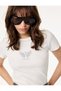 Slim Fit Cotton Short Sleeve Crew Neck Angel Print T-Shirt - 2