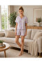 Summer V-Neck Camisole Pajama Set with Bow Detail