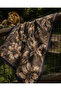 Madame Polo Khaki Green Color Floral Patterned Bamboo Cashmere Shawl Delicate Series - 2