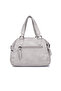 Gray Small Size Multi-Pocket Long Strap Women's Daily Hand and Shoulder Bag - 3