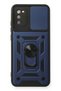 Shopilke Galaxy A03S Case Pars Silicone with Lens Ring (15220) - Navy Blue