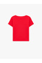 Heart Detailed Camisole Crew Neck Short Sleeve Cotton T-Shirt - 2